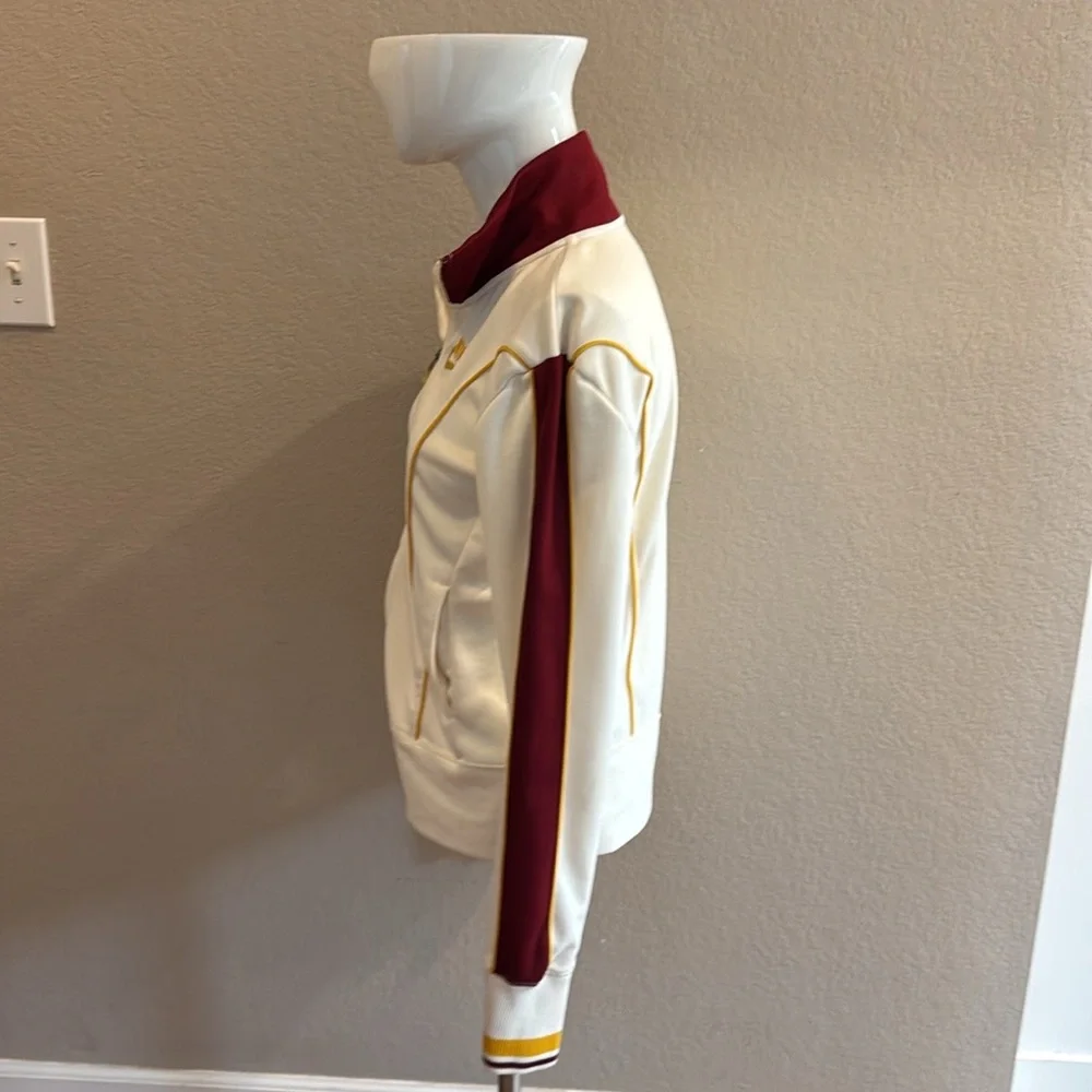 Nike womens White and‎ Gold Zip-Up jacket size medium